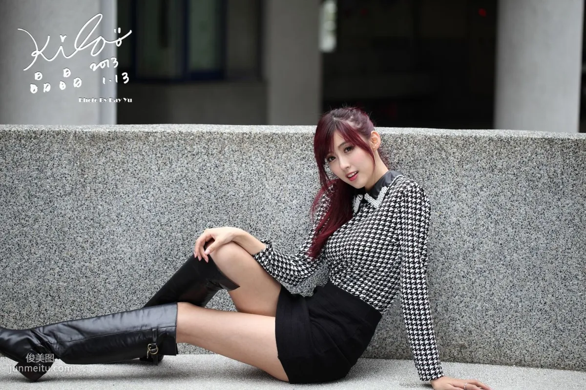 廖挺伶/Kila晶晶《超短裙+长靴街拍》写真集17
