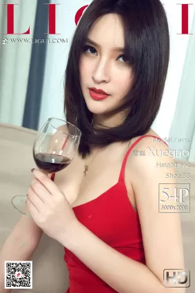 [麗櫃Ligui] Model 雪糕 《吊帶黑絲女郎》 寫真集