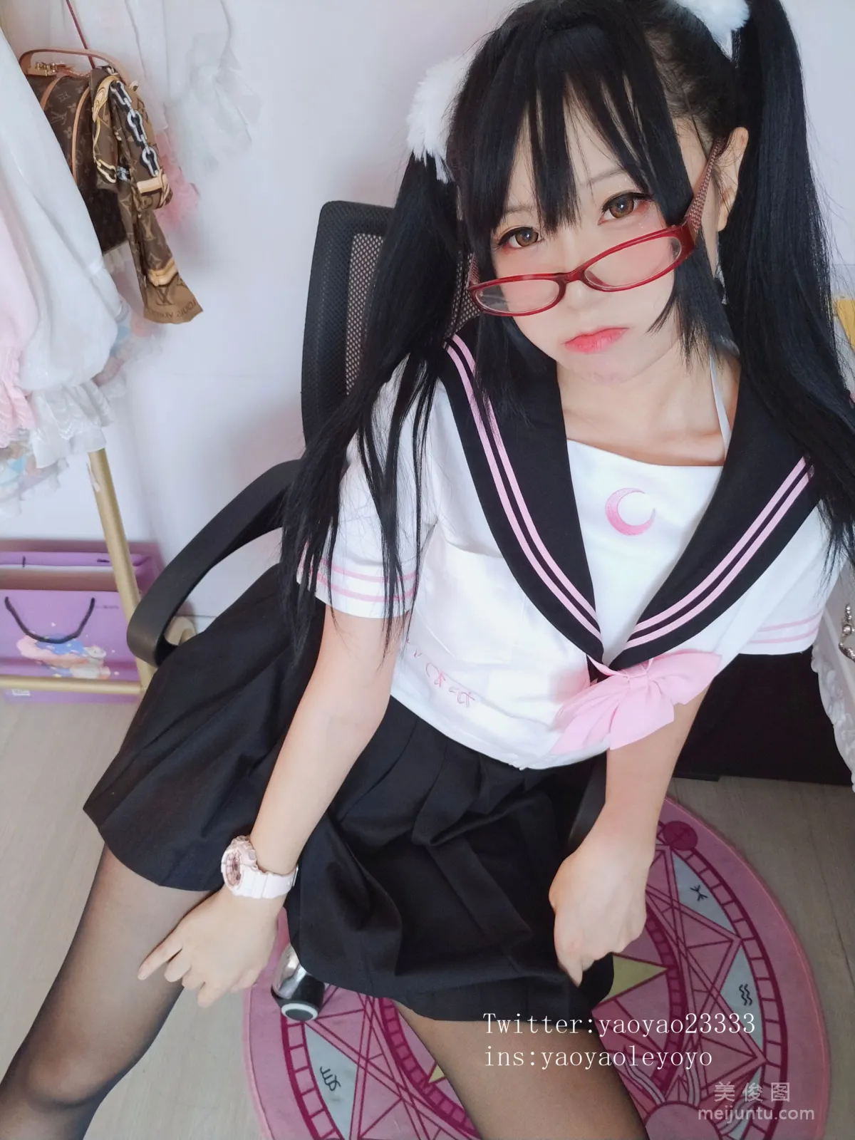 [Cosplay写真] 摇摇乐yoyo - 黑丝小恶魔12