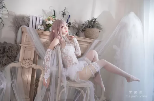 [Cosplay寫真] 瘋貓ss - 純白精靈