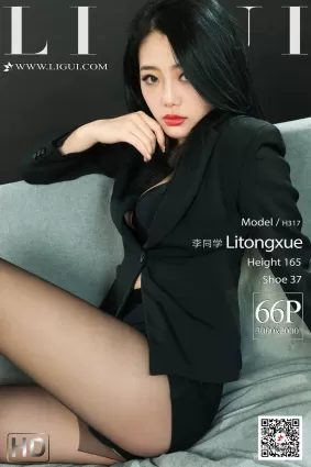 [麗櫃Ligui] Model 李同學 - 黑絲OL美腿玉足