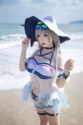 [Cosplay] 櫻落醬w - 斯卡蒂泳裝