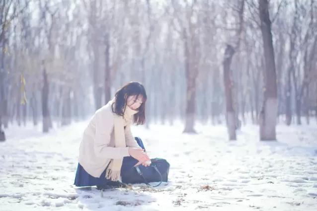 [網紅COSER寫真] 周叽是可愛兔兔 - 雪景JK 套圖