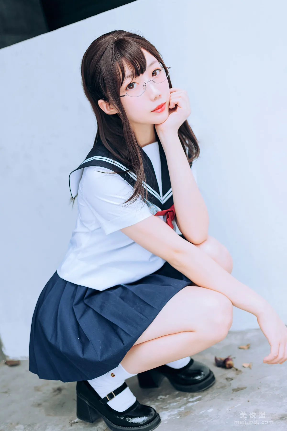 [喵糖映画] VOL.446 绿意JK 写真套图6