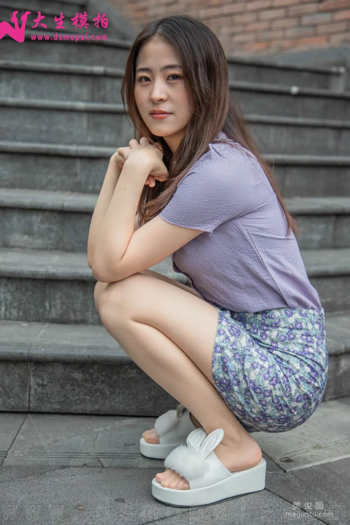 [大生模拍] NO.232 佳宜 碎花短裙 写真套图1