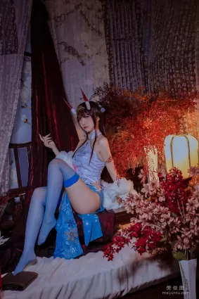 人氣Coser二佐Nisa - 碧藍航線 能代旗袍 寫真套圖