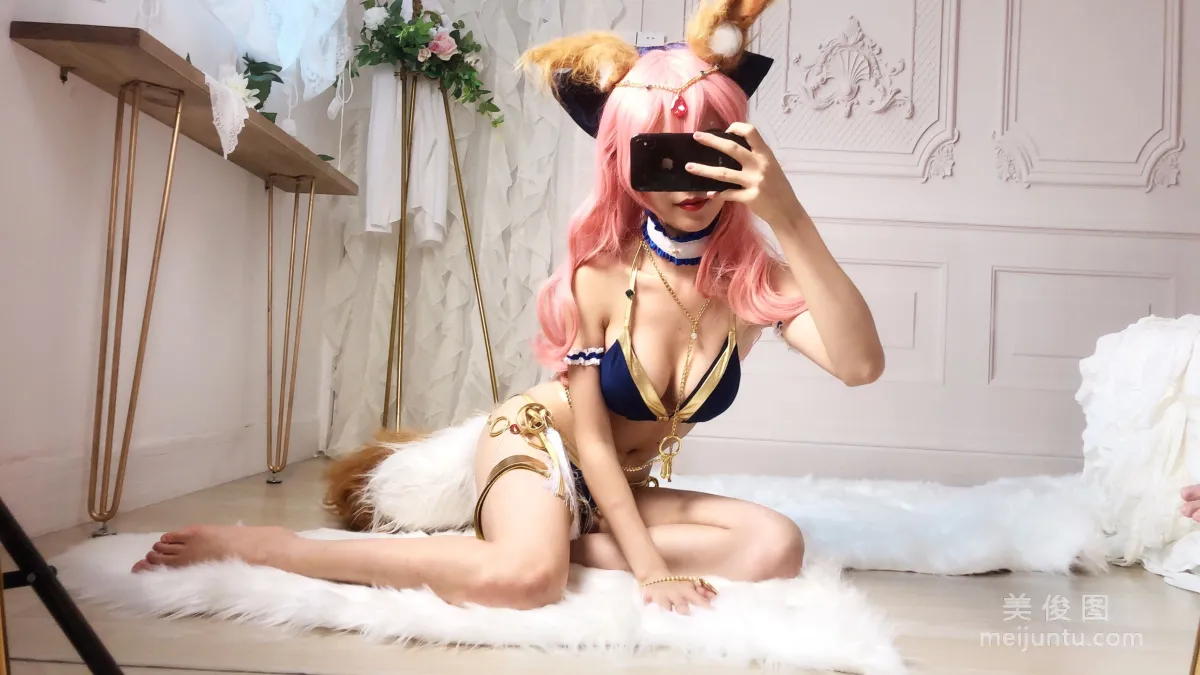 [COS福利] 抖娘-利世 - 玉藻前 舞娘 写真套图4