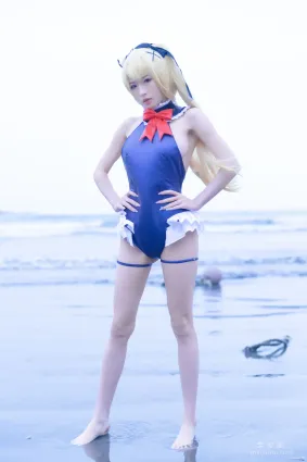 [網紅COSER] 尤物清水由乃 - 瑪麗蘿絲藍色泳衣
