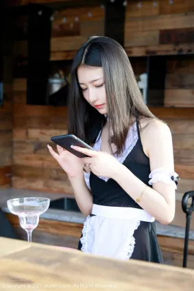 新晉女神熊小諾 居家蕾絲女仆